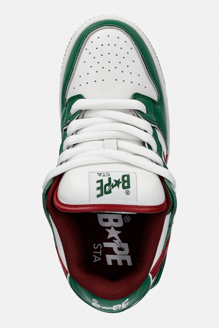 A Bathing Ape sneakersy skórzane NEW BAPE SK8 STA #1 zielony 001FWL302310L