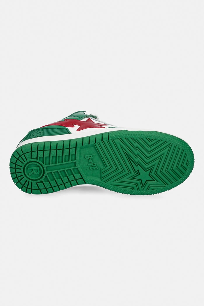 A Bathing Ape sneakersy skórzane NEW BAPE SK8 STA #1 001FWL302310L zielony