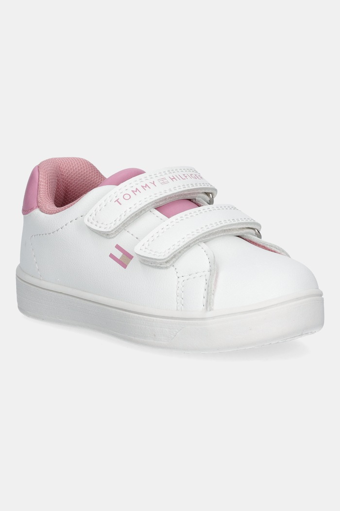 Detské tenisky Tommy Hilfiger imitácia kože biela T1A9.33965