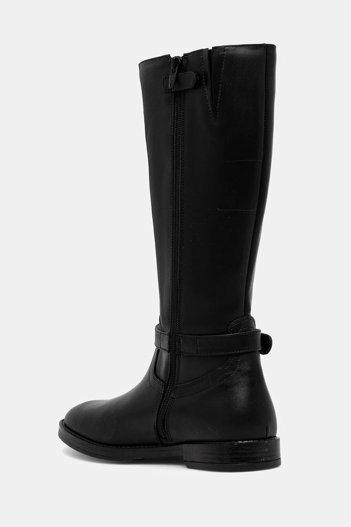 DÍVKA Dětské kožené boty Tommy Hilfiger T4A6.34037 černá