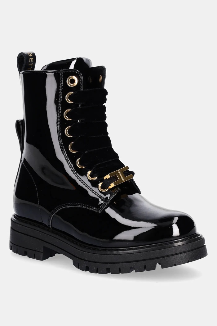 Elisabetta Franchi bocanci copii cu snur negru F4A5.E0414.30.34