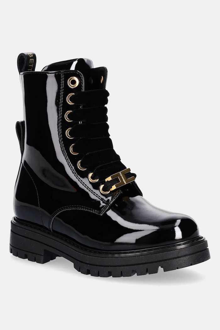 Elisabetta Franchi bocanci copii cu snur negru F4A5.E0414.30.34