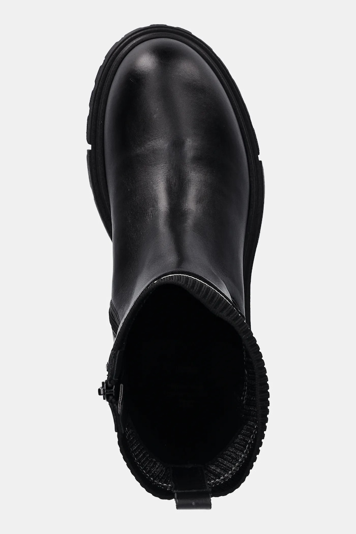 Elisabetta Franchi cizme chelsea din piele pentru copii negru F4A5.E0424