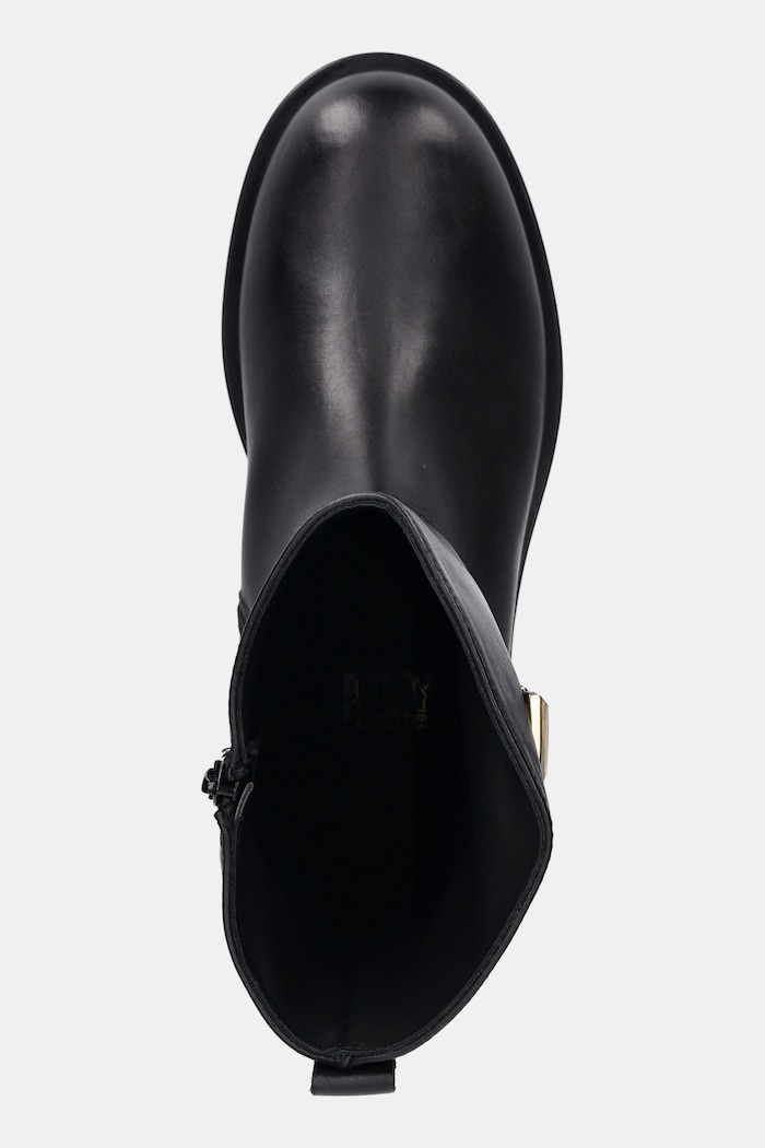 Elisabetta Franchi ghete din piele pentru copii negru F4A5.E0445