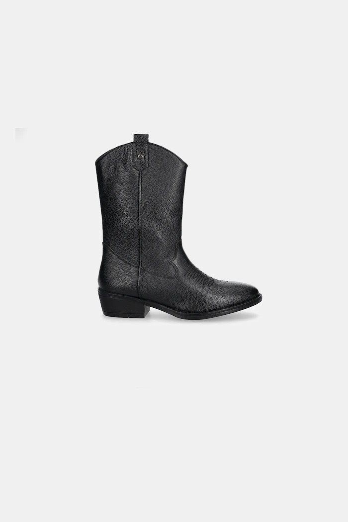 Detské kožené kovbojské topánky Tommy Hilfiger T3A6.34040 čierna AW25