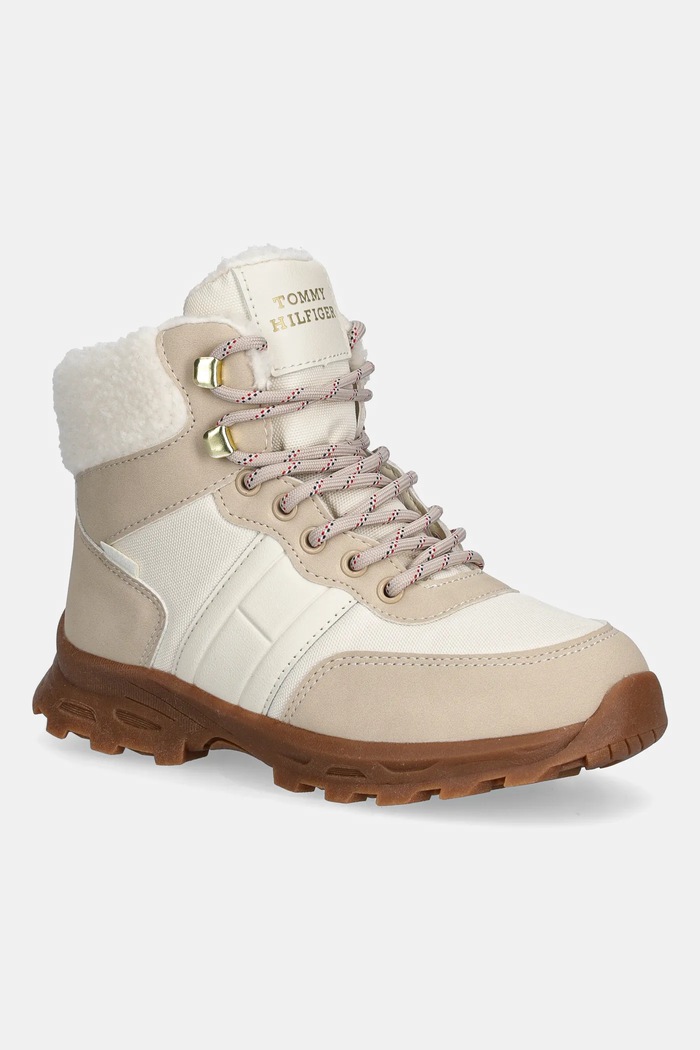 Detské zimné topánky Tommy Hilfiger textilný béžová T3A5.34050.30.34