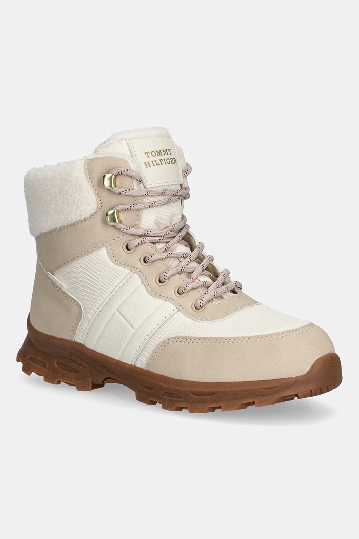 Detské zimné topánky Tommy Hilfiger textilný béžová T3A5.34050.35.40