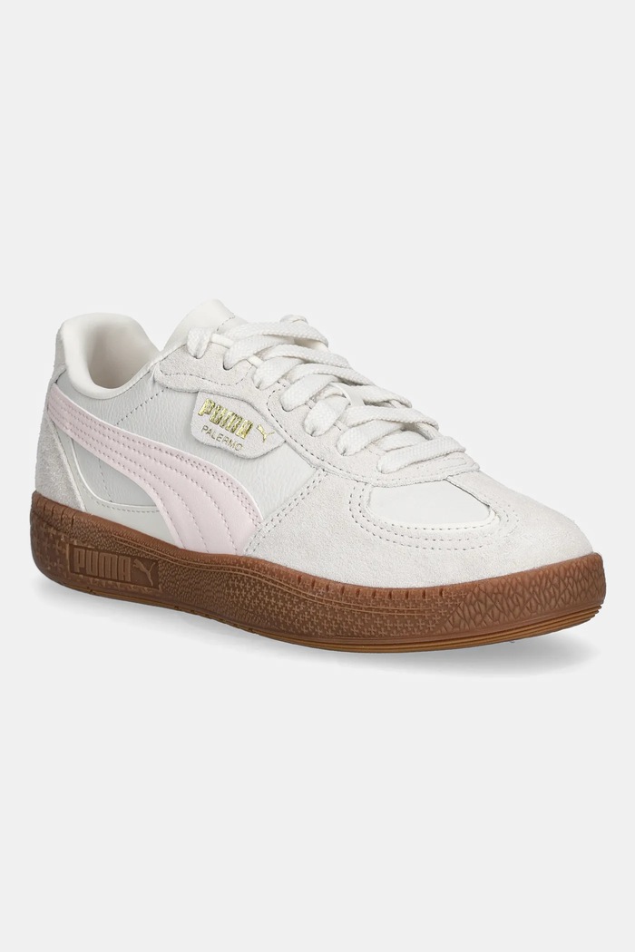 Puma Sneakersy skórzane dziecięce Palermo Moda Jr beżowy 398855