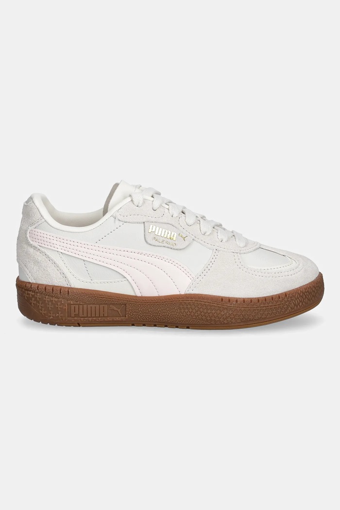 Puma Sneakersy skórzane dziecięce Palermo Moda Jr 398855 beżowy AW25