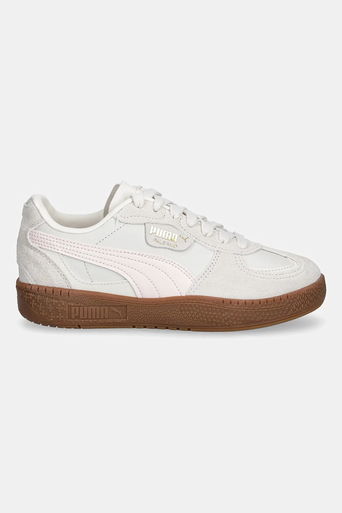 Puma Sneakersy skórzane dziecięce Palermo Moda Jr 398855 beżowy AW25