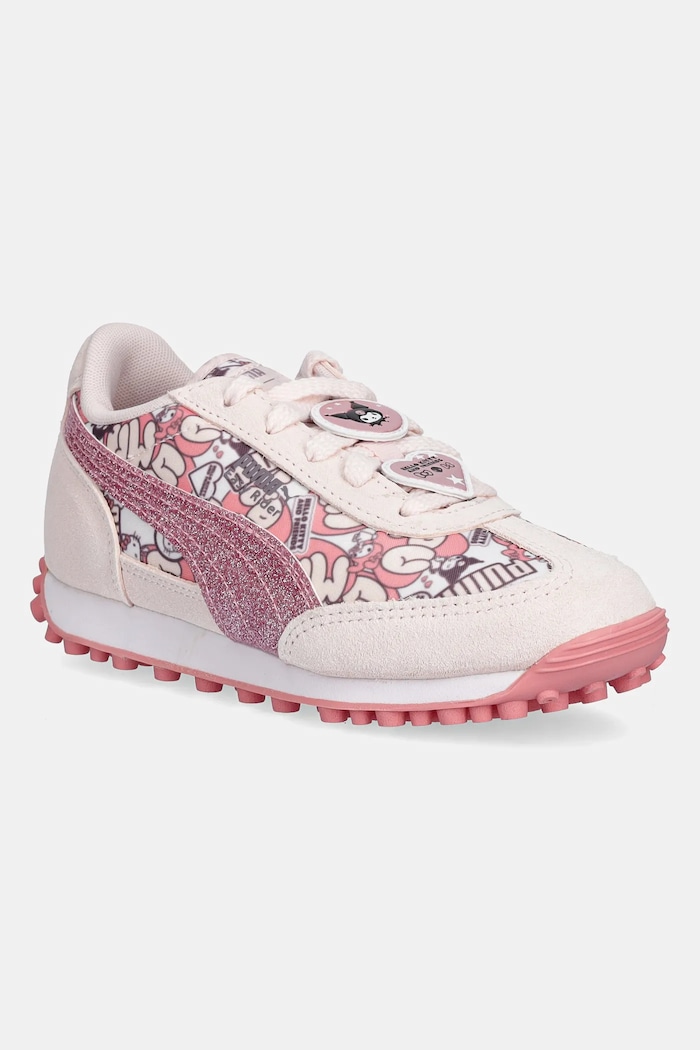 Detské tenisky Puma Easy Rider HK&FR 2 semišová koža ružová 403385