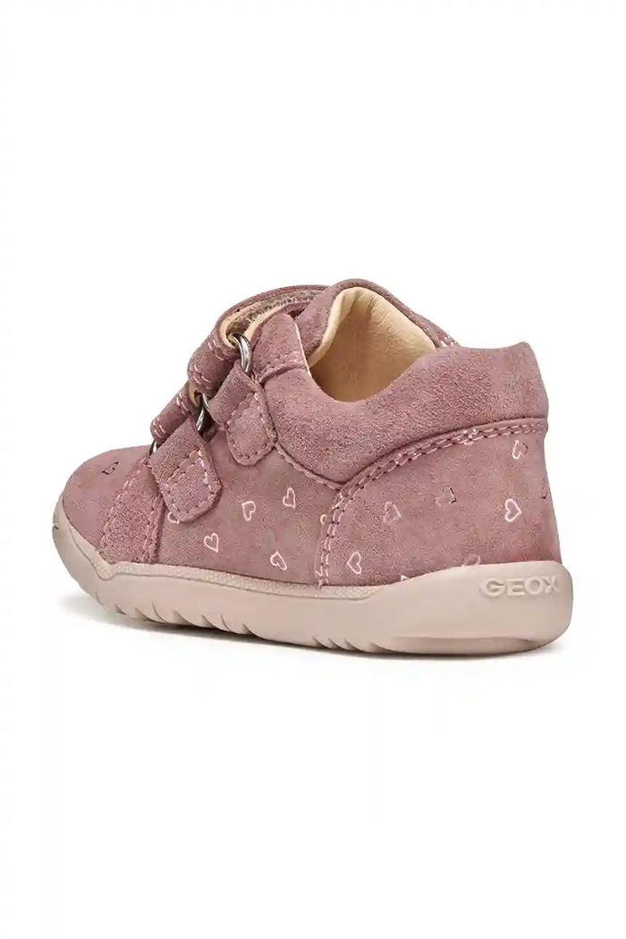 Pantofi din piele întoarsă pentru copii MACCHIA Geox B164PA.00721.18.26 roz