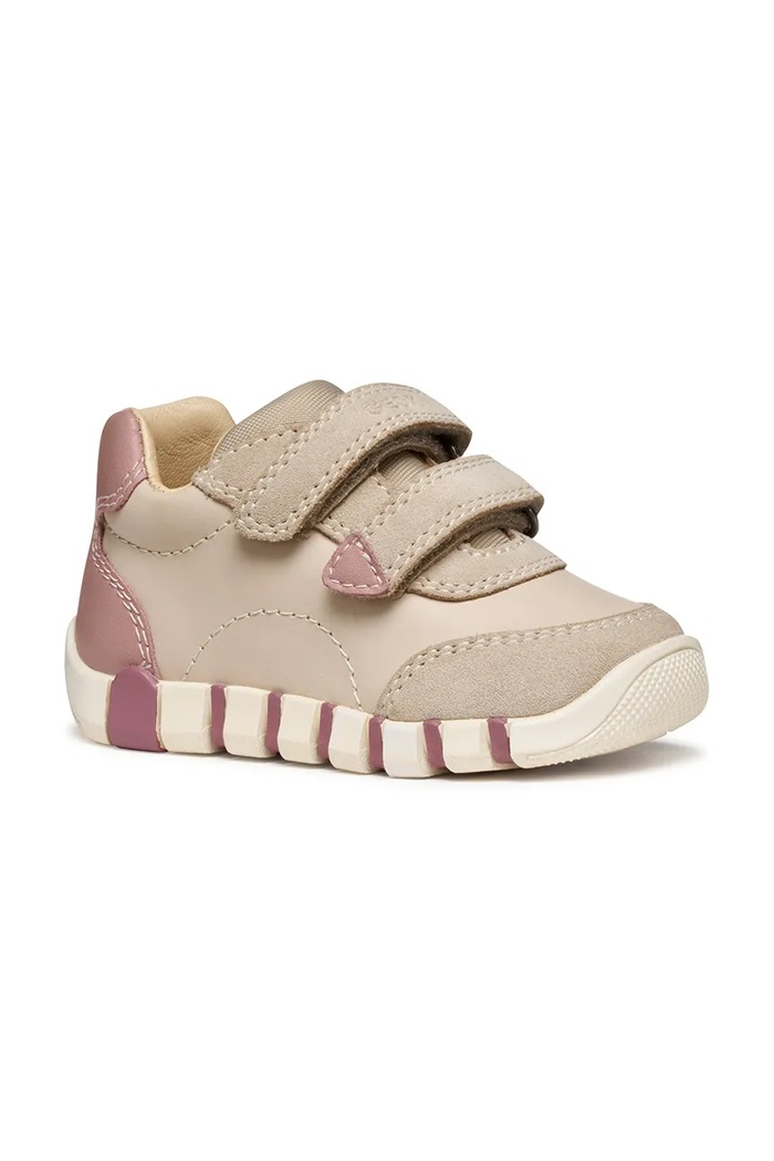 Παιδικά δερμάτινα sneakers Geox IUPIDOO δέρμα σαμουά ροζ B5658C.0CL22.18.26
