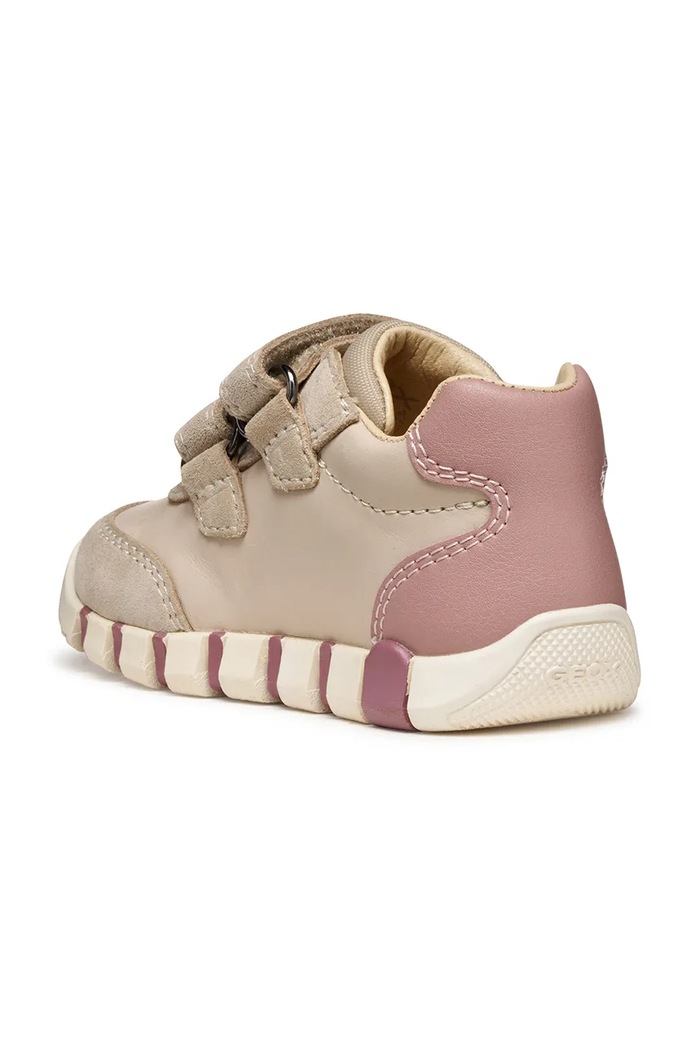 Παιδικά δερμάτινα sneakers Geox IUPIDOO ροζ B5658C.0CL22.18.26