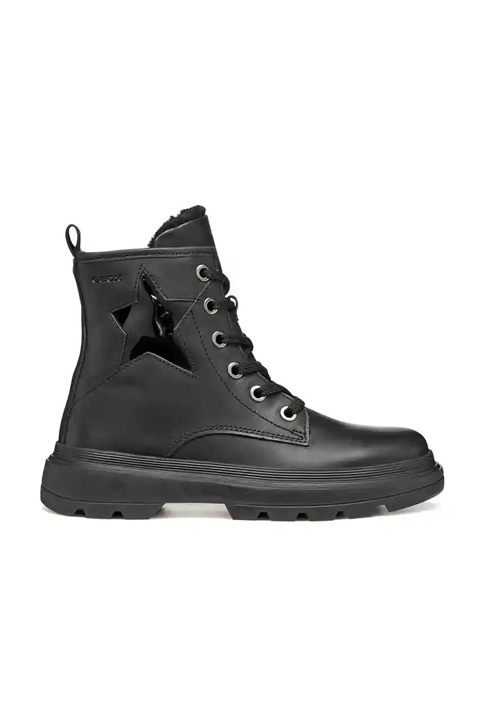 Detské zimné kožené topánky Geox KIDDARTAH J56MGG.08566.28.35 čierna AW25