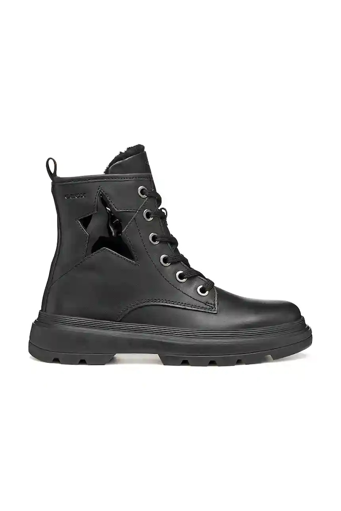 Detské zimné kožené topánky Geox KIDDARTAH J56MGG.08566.28.35 čierna AW25