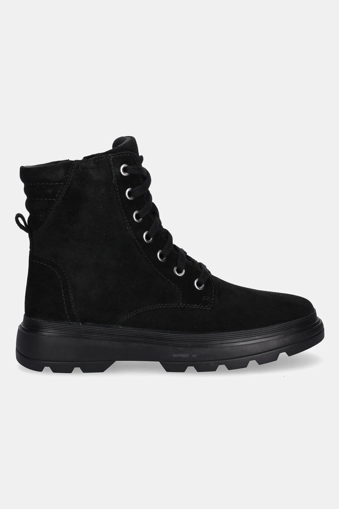 Geox cizme din piele întoarsă pentru copii KIDDARTAH J56NDA.00022.36.39 negru AW25