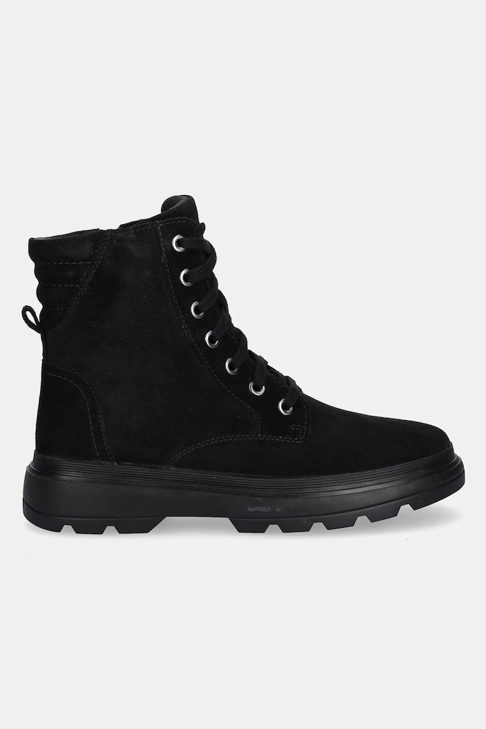 Geox cizme din piele întoarsă pentru copii KIDDARTAH J56NDA.00022.36.39 negru AW25