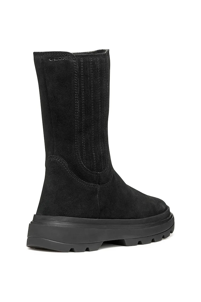 Fete Geox cizme din piele întoarsă pentru copii KIDDARTAH J56NDB.00022.36.39 negru