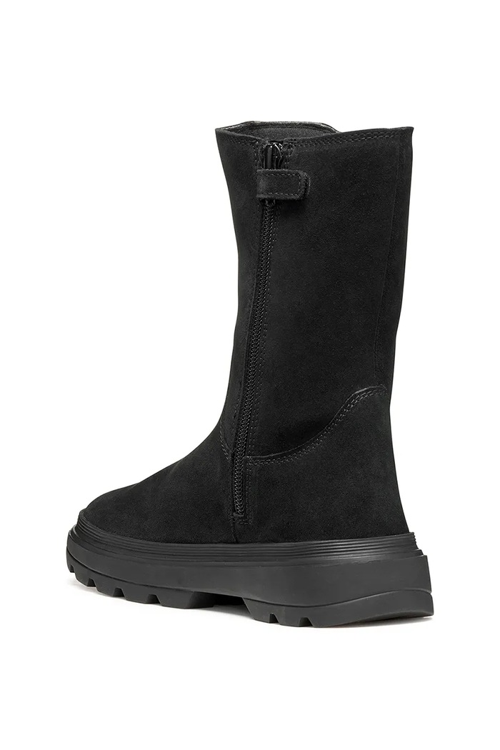 Geox cizme din piele întoarsă pentru copii KIDDARTAH negru J56NDB.00022.36.39
