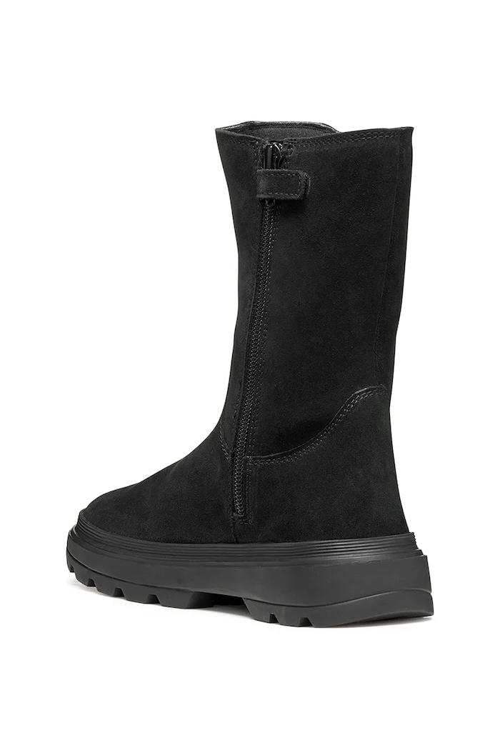Geox cizme din piele întoarsă pentru copii KIDDARTAH negru J56NDB.00022.36.39