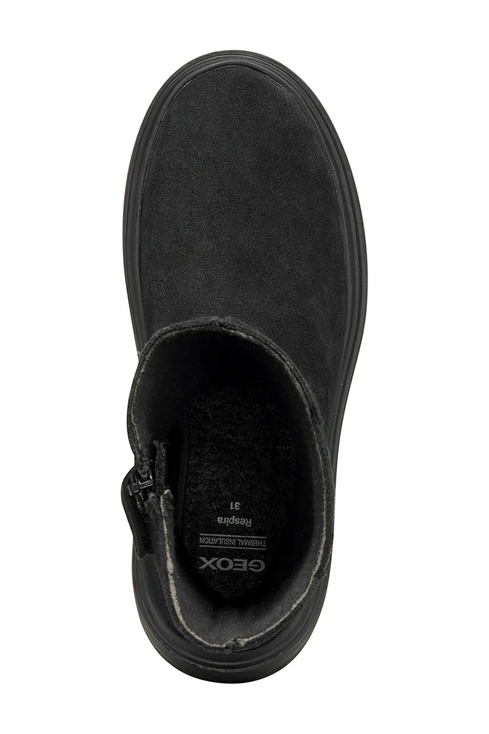 Geox cizme din piele întoarsă pentru copii KIDDARTAH J56NDB.00022.36.39 negru