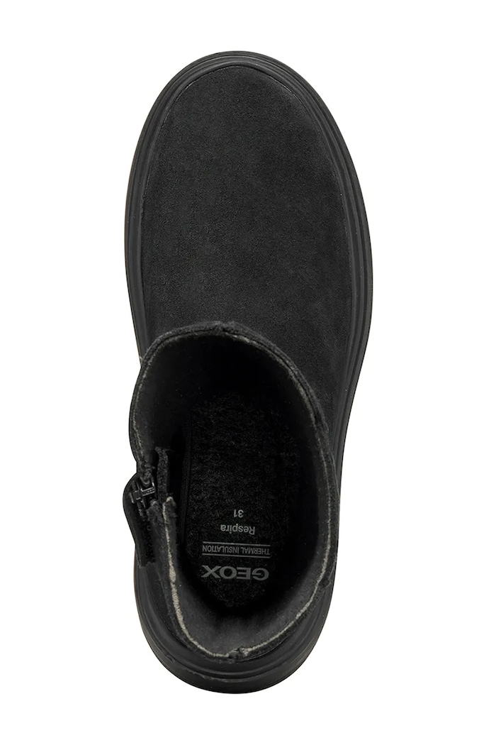 Geox cizme din piele întoarsă pentru copii KIDDARTAH J56NDB.00022.36.39 negru