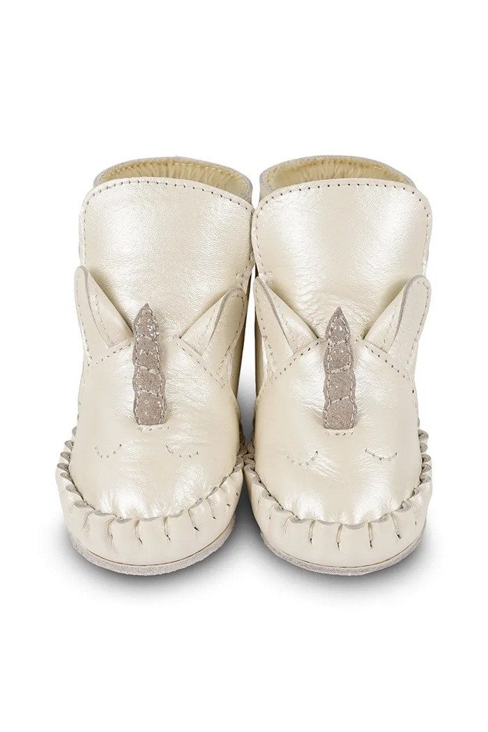 Kožené topánky pre bábätká Donsje Ynzi Booties Unicorn 1042302 béžová AW25