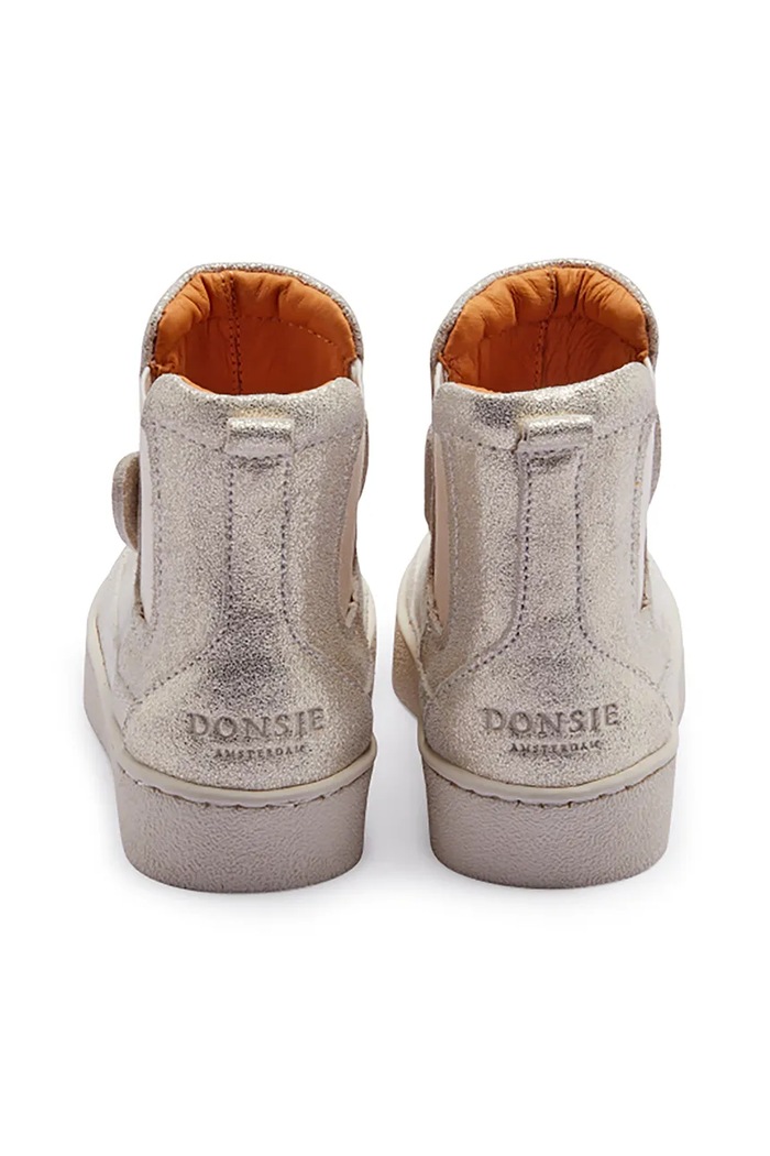 Δερμάτινα βρεφικά παπούτσια Donsje Kheera Boots Bunny ασημί 1504401