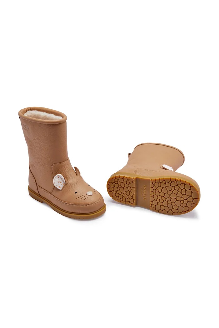 Otroški zimski usnjeni čevlji Donsje Wadudu Exclusive Boots Mouse 2022122.22.28 rjava AW25