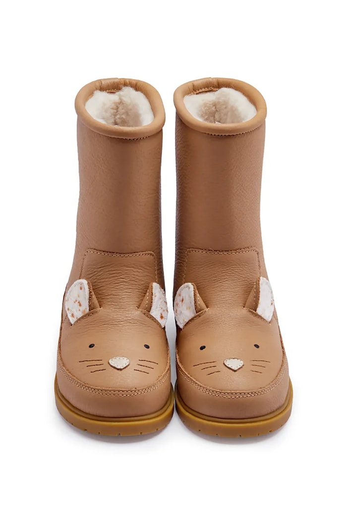 Otroški zimski usnjeni čevlji Donsje Wadudu Exclusive Boots Mouse rjava 2022122.29.33