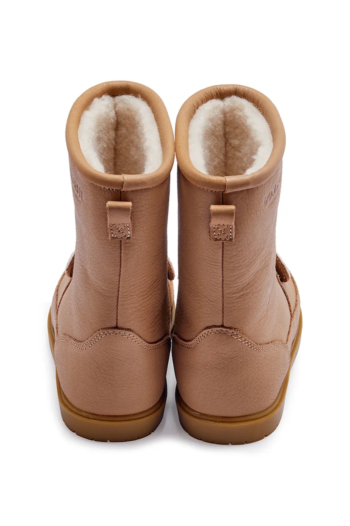 Otroški zimski usnjeni čevlji Donsje Wadudu Exclusive Boots Mouse 2022122.29.33 rjava