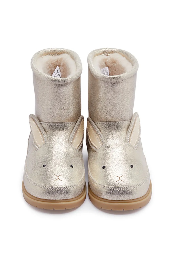 Otroški zimski usnjeni čevlji Donsje Xelly Boots Bunny srebrna 2031701.29.33
