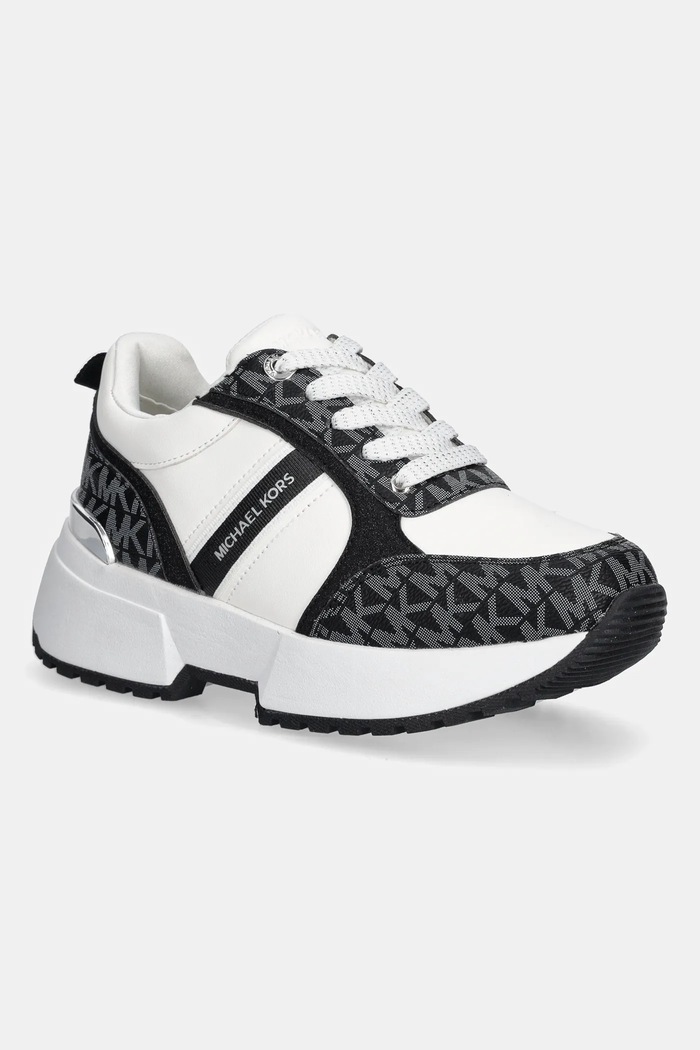 Michael Kors scarpe da ginnastica per bambini COSMO MEYERS finta pelle fiore nero MK02930001