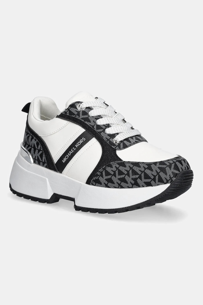 Michael Kors scarpe da ginnastica per bambini COSMO MEYERS finta pelle fiore nero MK02930001