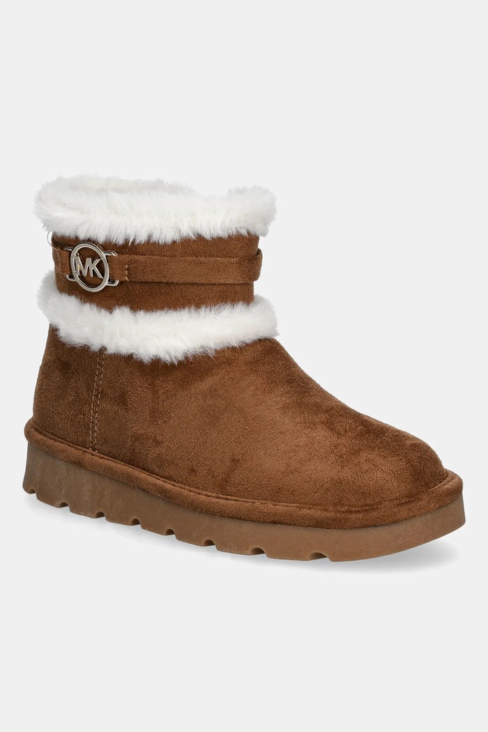 Michael Kors śniegowce dziecięce MOXIE imitacja zamszu brązowy MK02895220