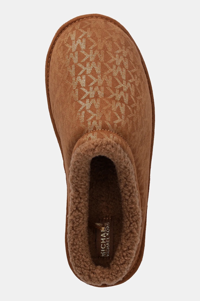 Παιδικές παντόφλες Michael Kors OSAKA LOGO καφέ MK03782220