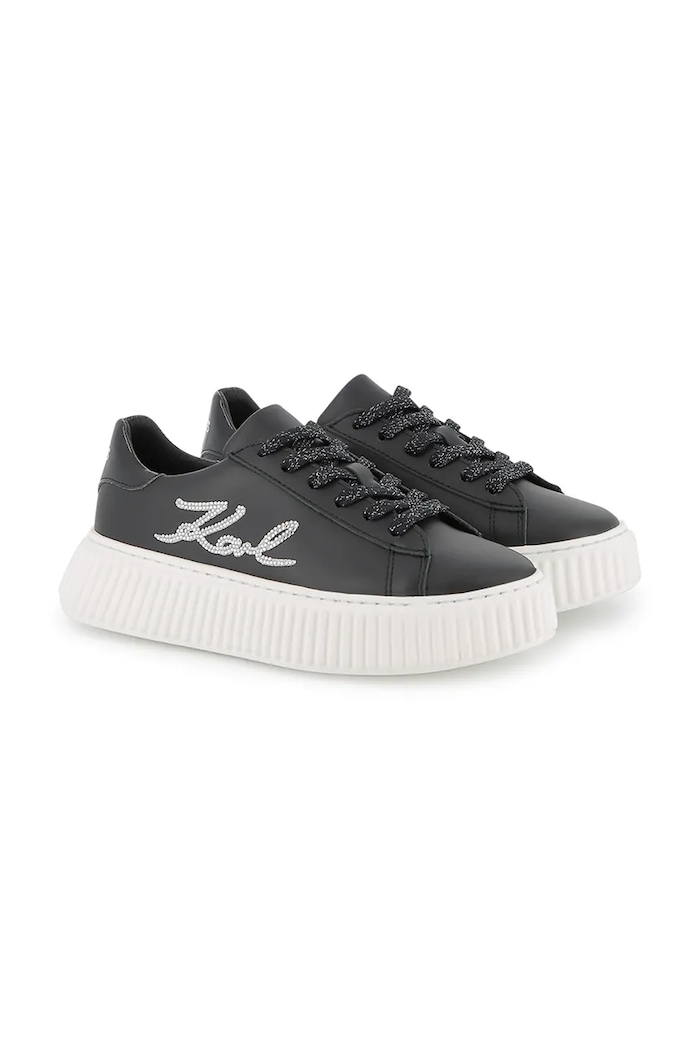 Кожени кецове Karl Lagerfeld ниска черен Z30978.36.39