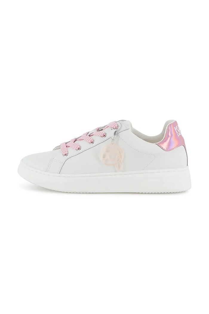 Otroške usnjene superge Karl Lagerfeld Z30979.27.35 bela AW25