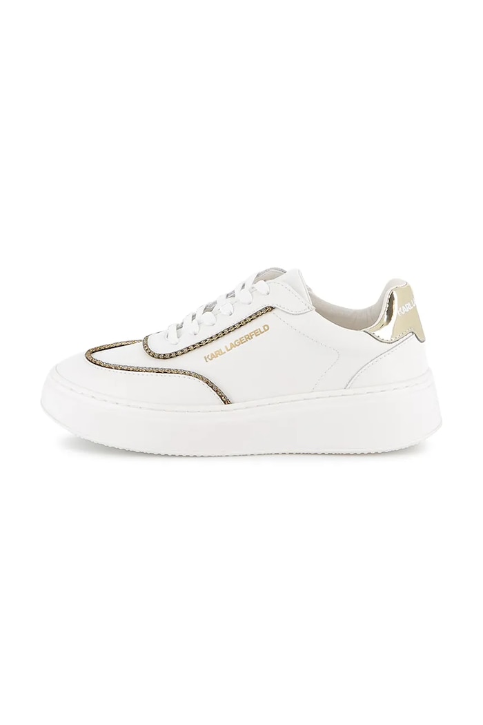 Detské kožené tenisky Karl Lagerfeld Z30981.27.35 biela AW25