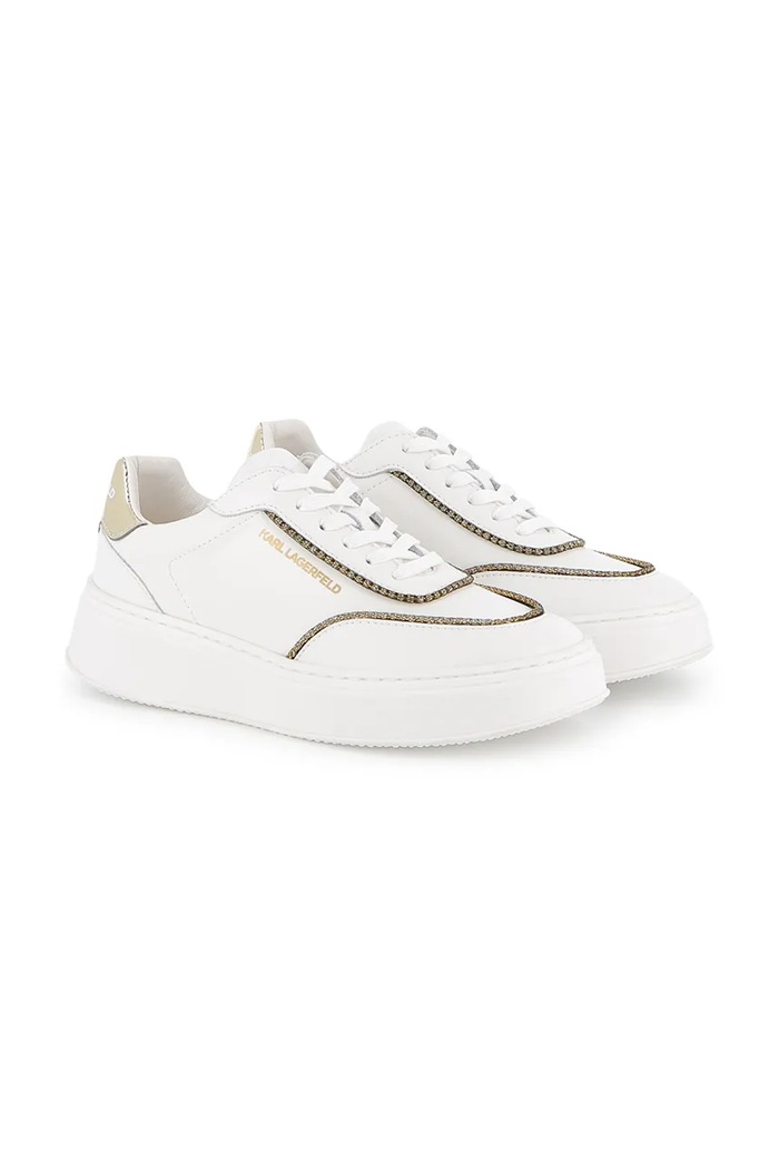 Detské kožené tenisky Karl Lagerfeld Z30981.36.39 biela