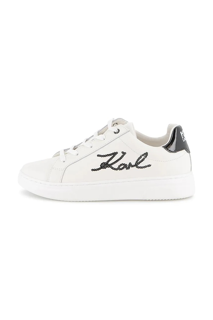 Otroške usnjene superge Karl Lagerfeld Z30982.36.39 bela AW25