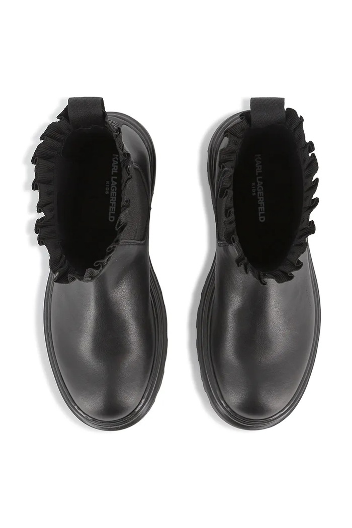 Otroški usnjeni chelsea Karl Lagerfeld črna Z30984.32.35