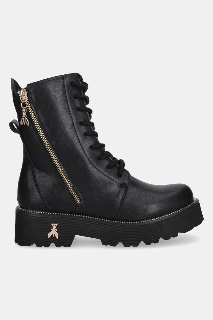 Patrizia Pepe workery skórzane dziecięce PPJ961 czarny AW25