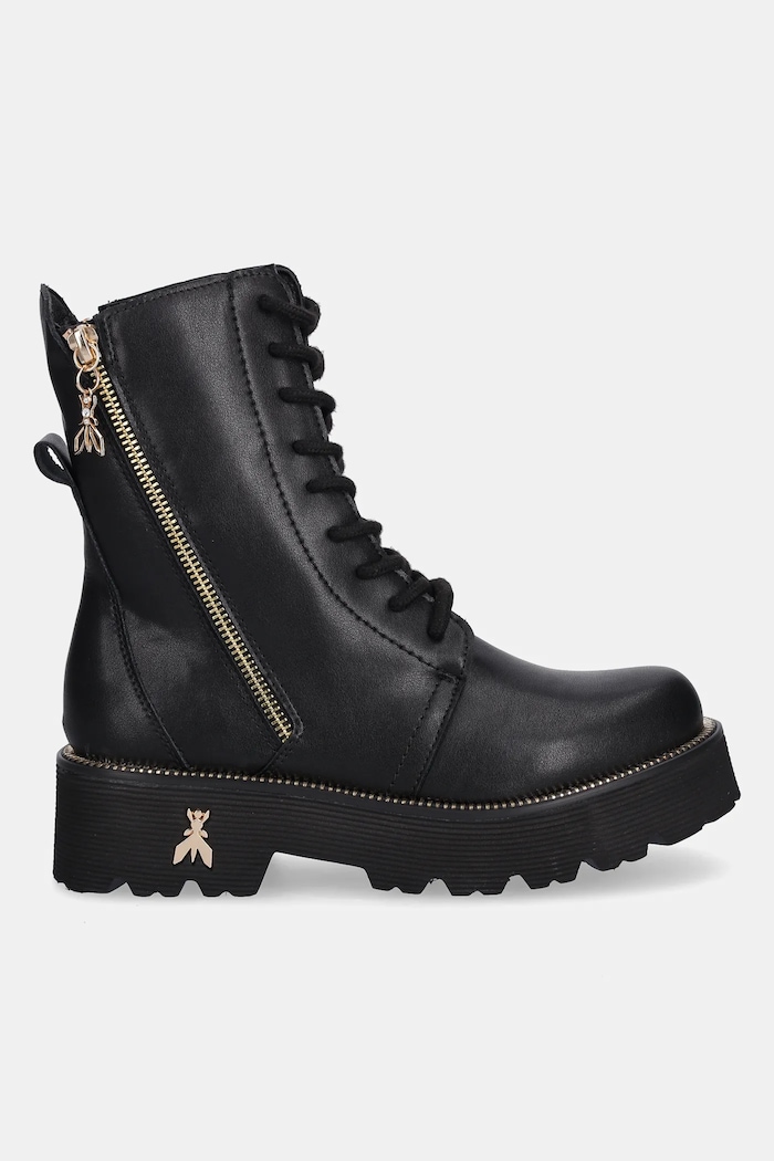 Patrizia Pepe workery skórzane dziecięce PPJ961 czarny AW25