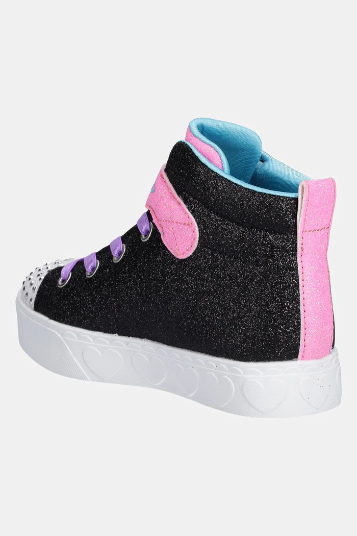 Dziewczynka Skechers trampki dziecięce HEART STEPS - HEART GLOW 314623L czarny