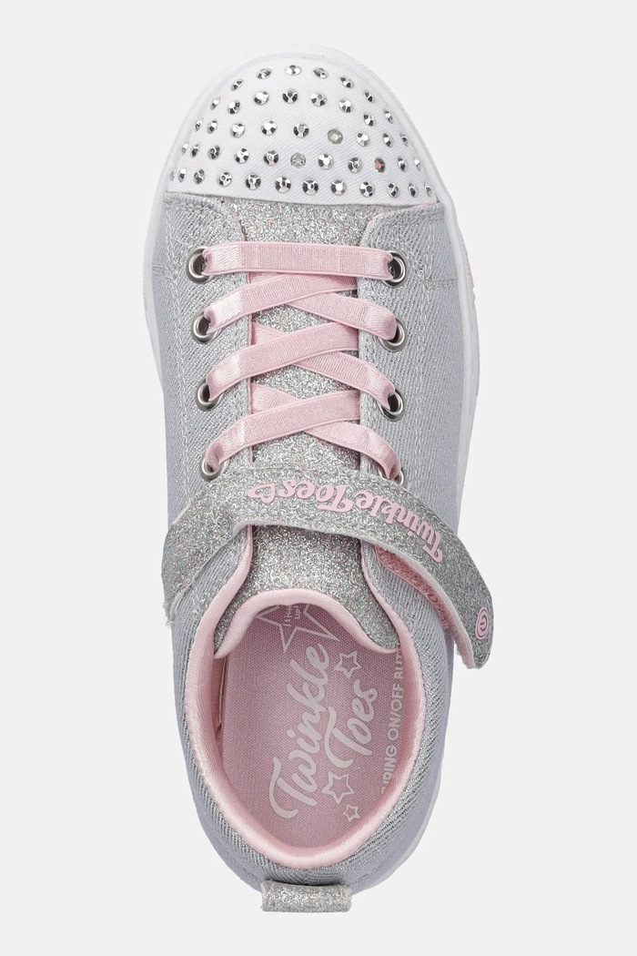 Детски ниски кецове Skechers HEART STEPS - SHIMMER SWEETIE Skechers 314620L сив