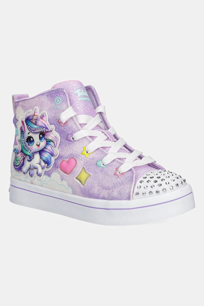 Dětské tenisky Skechers TWI-LITES 2.0 - UNICORN GLAM textilní fialová 314378L