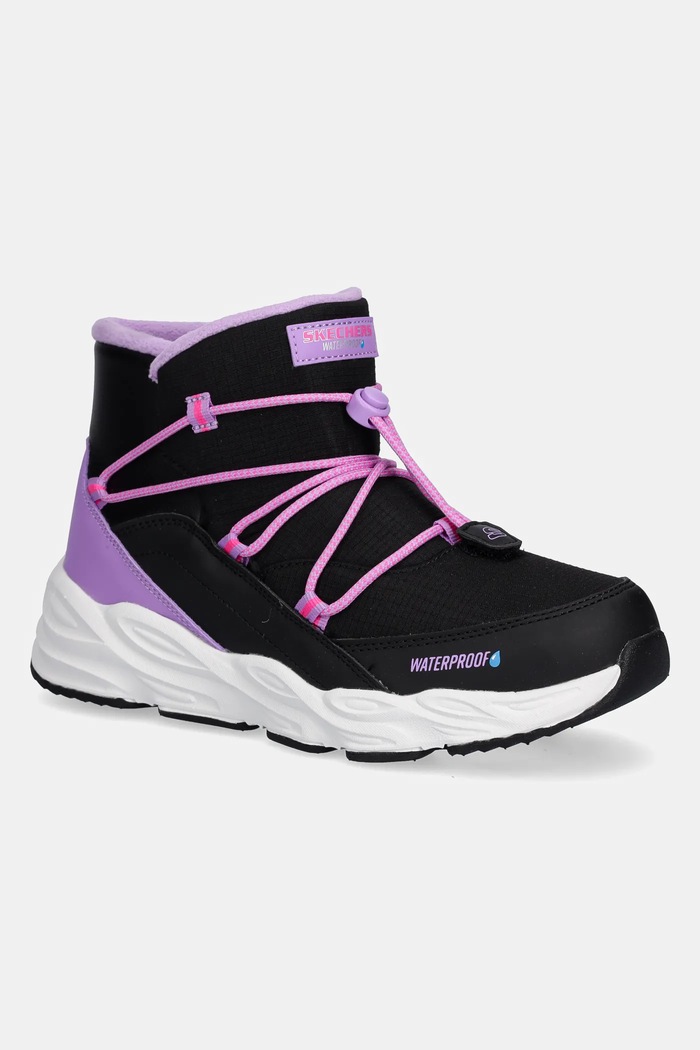 Skechers gyerek téli csizma TURBO TREAD textil fekete 303492L