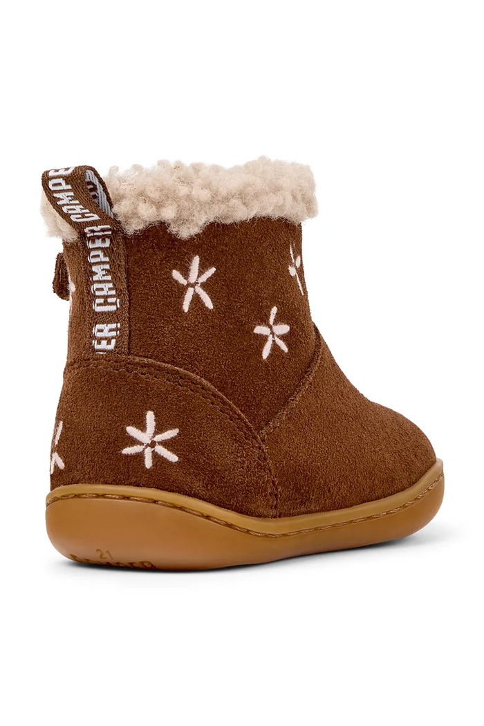 DÍVKA Camper Kotníkové boty dětské nubukové Peu Cami FW K900388.G hnědá